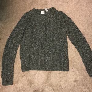 gap green cable knit sweater
